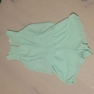 Mint Scalloped Romper